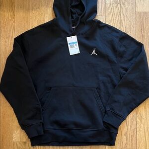 Jordan Black Pullover Hoodie with White Emblem